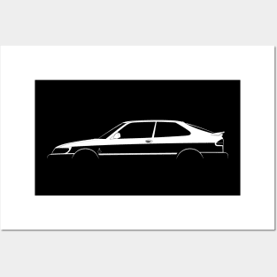 Saab 9-3 Viggen Silhouette Posters and Art